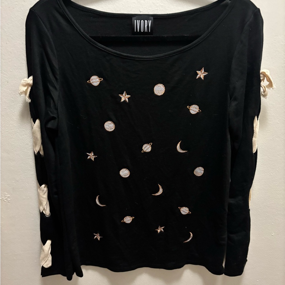 IVORY Black Celestial Women's blouses